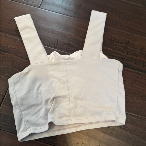 ALO Yoga square neck sports bra cropped athletic athleisure tank grey size XS - Picture 5 of 7